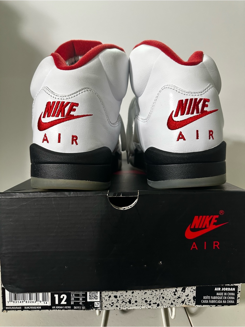 Nike Air Jordan 5 Retro Red & Silver Tongue Men’s Athletic Shoes